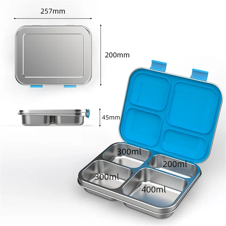 Lunch Box With 4 Compartments